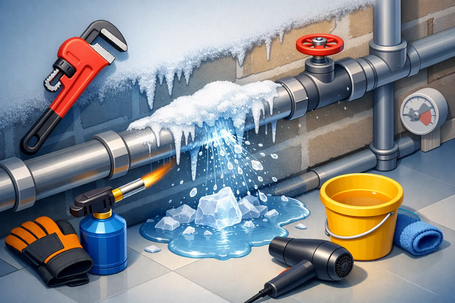 How to Fix Frozen Pipes Safely